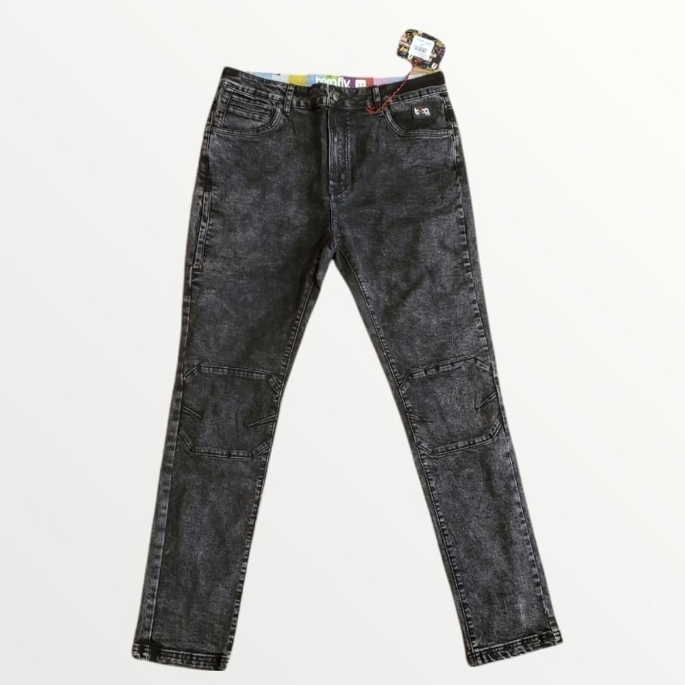 New Men Slim Jeans Black washed size 32 | Born Fly
